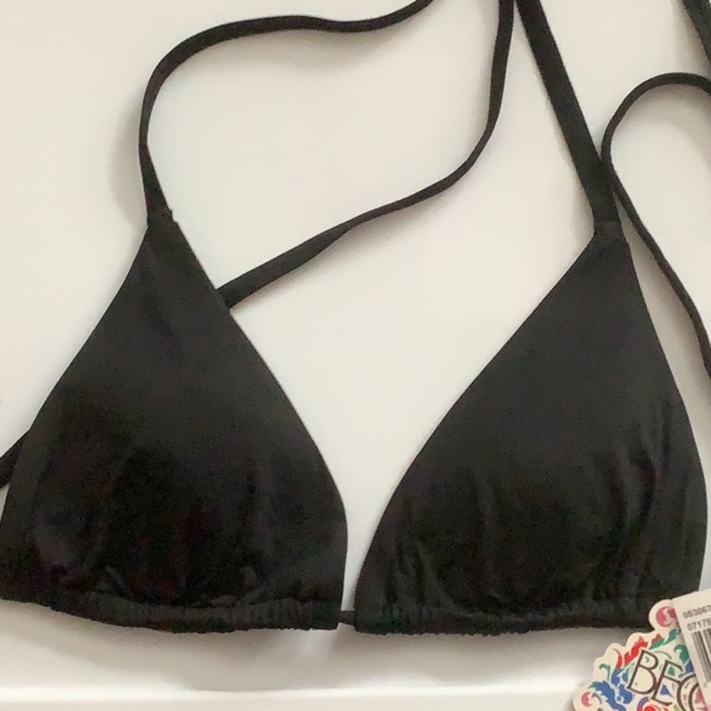 Becca Black Halter D Cup Bikini Top